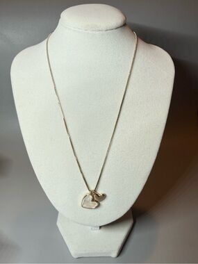 LOFT Gold Double Heart Pendant Necklace